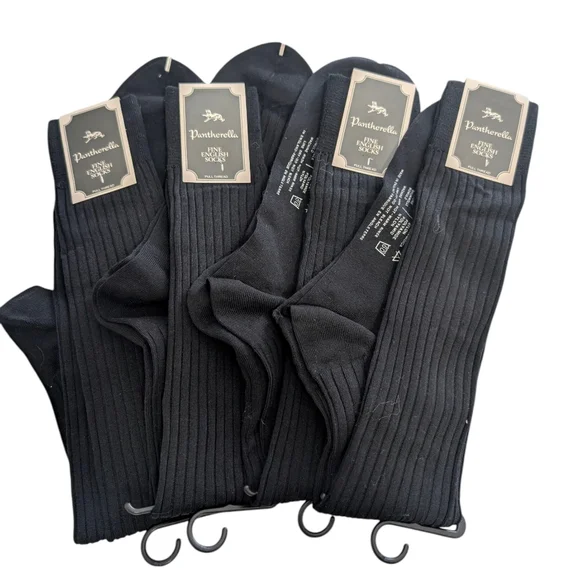 Pantherella Black Dress Socks - Picture 2 of 4